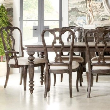 Traditions Collection by Hooker Furniture wood dining table with wood dining chairs
