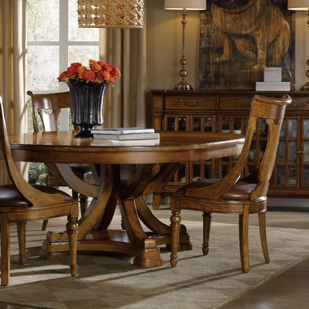 Hooker Furniture Tynecastle Collection dining table and dining chairs