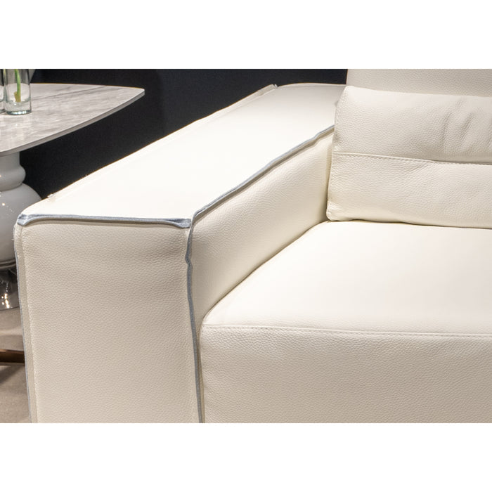 Whiteline Modern Florida Leather Sofa
