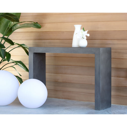 Sunpan Axle Indoor and Outdoor Concrete Console Table