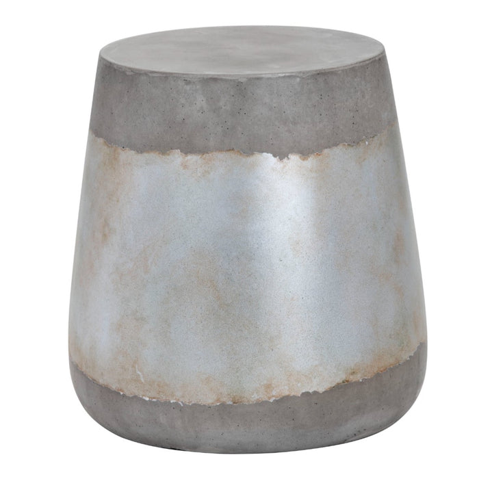 Sunpan Aries Indoor and Outdoor Round Concrete End Table