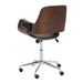 Sunpan Kellan Black Faux Leather Swivel Office Chair 