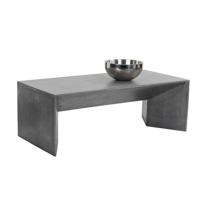 Sunpan Nomad Indoor and Outdoor Rectangular Concrete Coffee Table