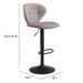 Zuo Salem Adjustable Barstool