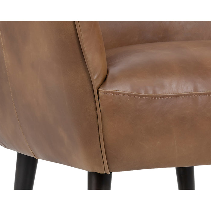 Sunpan Luther Tabacco Tan Faux Leather Lounge Chair 