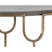 Sunpan Arya Oval Grey Concrete Side Table 