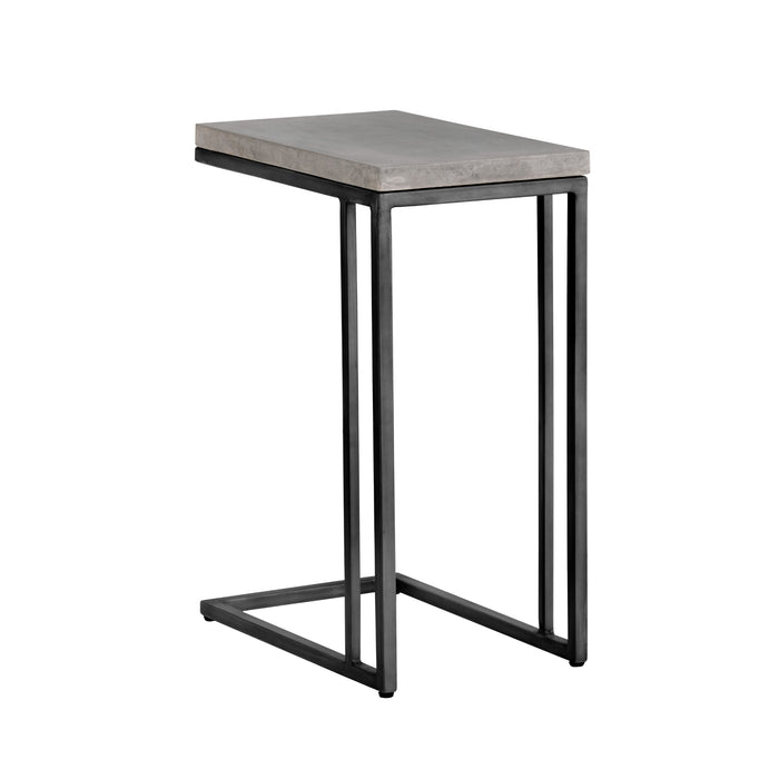 Sunpan Sawyer Rectangular Indoor and Outdoor Concrete End Table