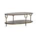 Sunpan Arya Oval Grey Concrete Modern Coffee Table