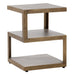 Sunpan Rubix Square Concrete Shelves End Table 