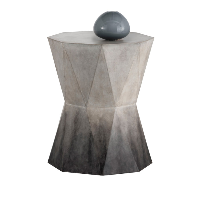 Sunpan Prism Hexagon Indoor and Outdoor Concrete End Table