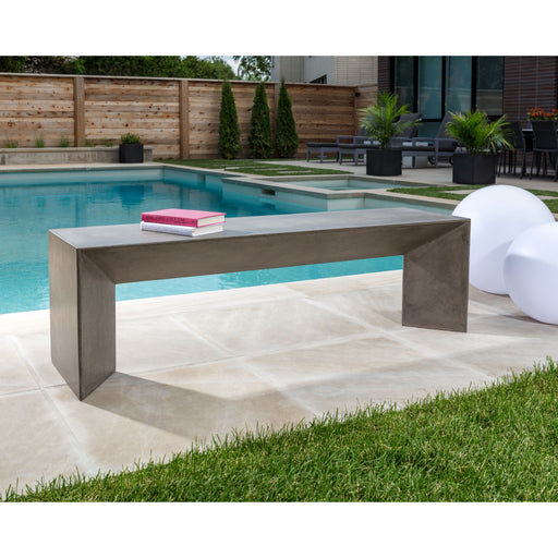 Sunpan Nomad Indoor and Outdoor Concrete Bench