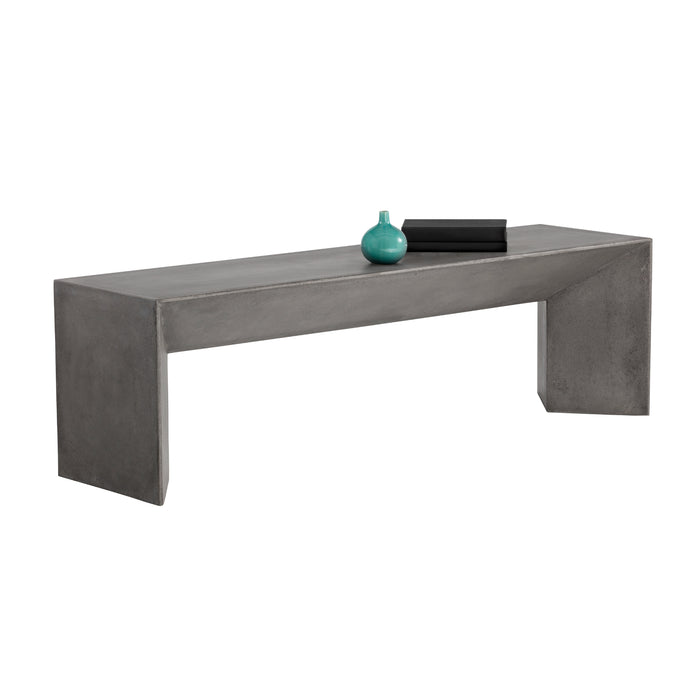 Sunpan Nomad Indoor and Outdoor Concrete Bench