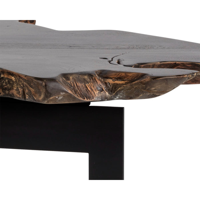 Sunpan Wyatt Sustainable Unique Shaped Wood Top Side Table