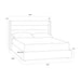 Sunpan Emmit Modern King Size Bed Quarry Marble Pearl Grey Fabric