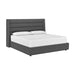 Sunpan Emmit Modern King Size Bed Quarry Marble Pearl Grey Fabric