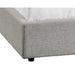 Sunpan Emmit Modern King Size Bed Quarry Marble Pearl Grey Fabric