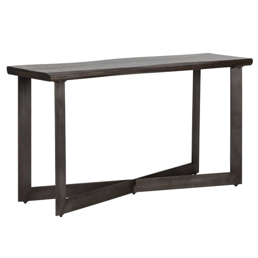 Sunpan Marley Solid Smoked Acacia Wood Top Console Table 