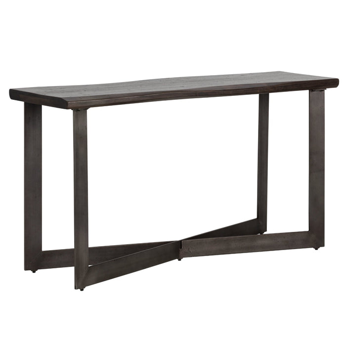 Sunpan Marley Solid Smoked Acacia Wood Top Console Table 