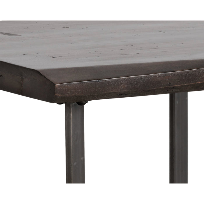 Sunpan Marley Solid Smoked Acacia Wood Top Side Table 