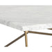 Sunpan Skyy Solid White Carrara Marble Coffee Table