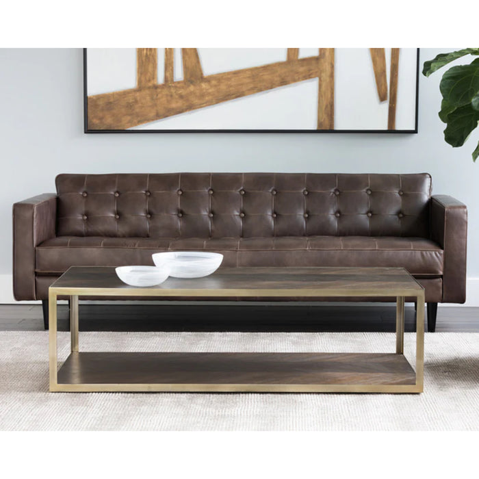 Sunpan Donnie Faux Leather Sofa