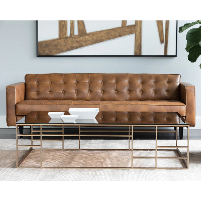 Sunpan Donnie Faux Leather Sofa