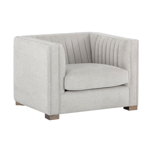 Sunpan Caitlin Grey Fabric Mid Century Modern  Armchair