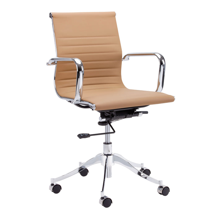 Sunpan Tyler Faux Leather Adjustable Swivel Office Chair