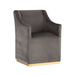 Sunpan Zane Velvet Fabric Wheeled Lounge Chair