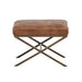 Sunpan Wisconsin Faux Leather Seat Metal Base Stool