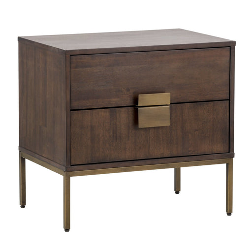 Sunpan Jade Rectangular Acacia Wood Veneer  Nightstand