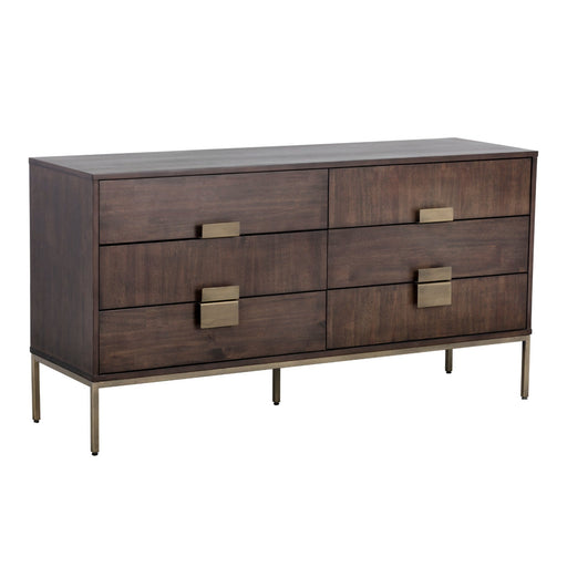 Sunpan Jade Acacia Wood Veneer Drawers Dresser