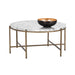 Sunpan Solana White Faux Marble Wood Coffee Table