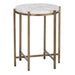 Sunpan Solana Round Faux Marble Wood Top End Table