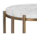 Sunpan Solana Round Faux Marble Wood Top End Table