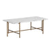 Sunpan Solana White Faux Marble Wood Coffee Table