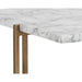 Sunpan Solana White Faux Marble Wood Coffee Table