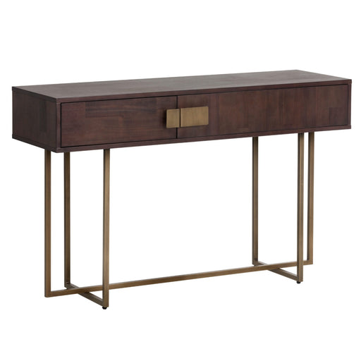 Sunpan Jade Acacia Wood Veneer Top Drawers Console Table 