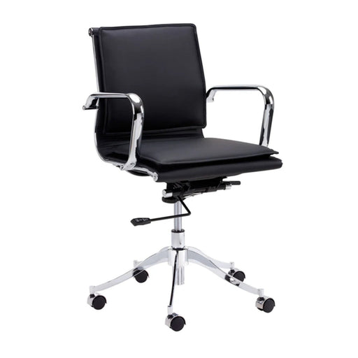 Sunpan Morgan Faux Leather Swivel Office Chair