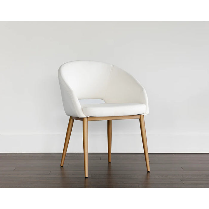 Sunpan Thatcher Dining Armchair - Champagne Gold