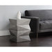 Sunpan Niran Square Grey and Black Ombre Concrete End Table 