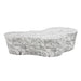 Sunpan Ava White Marble Look Concrete Coffee Table