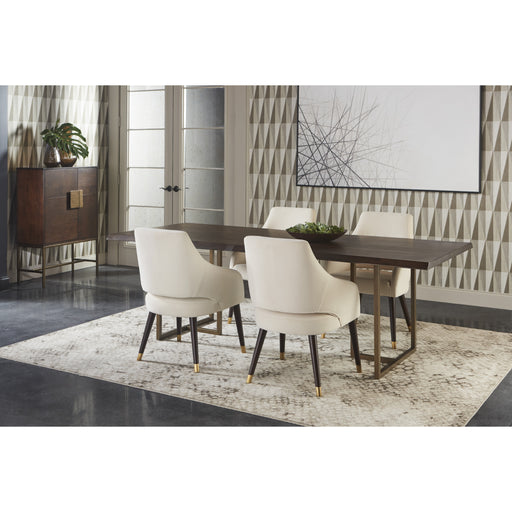 Sunpan Donnelly Rectangle Dark Wood Dining Table Set