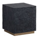 Sunpan Newbury Square Block Black Slate Effect Concrete End Table 