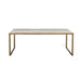 Sunpan Evert Rectangular White Italian Marble Coffee Table