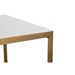 Sunpan Evert Rectangular White Italian Marble Coffee Table