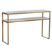 Sunpan Evert White Italian Marble Top Shelf Console Table 