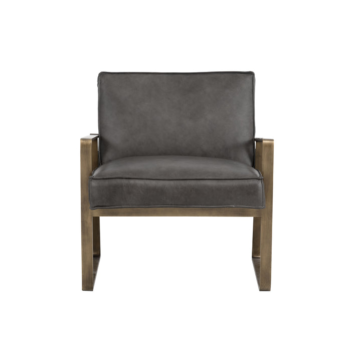 Sunpan Kristoffer Grey Fabric Modern Lounge Chair