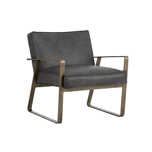 Sunpan Kristoffer Grey Fabric Modern Lounge Chair