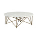 Sunpan Skyy Solid White Carrara Marble Coffee Table